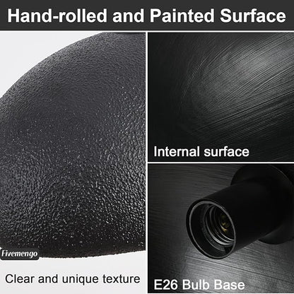 19.7in Wabi Sabi Pendant Lights Kitchen Island Lighting Fixture Ceiling Mount Black Modern Japanese Lamp Japandi Chandelier for Dining Living Room Hallway Bedroom Restaurant Hanging Lamp