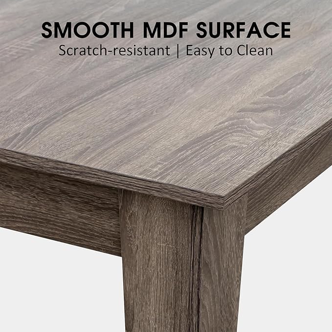 71''- 106'' Extendable Dining Room Table, Expandable Dining Table, Modern Large Table, for 6-10 Person, Dark Oak