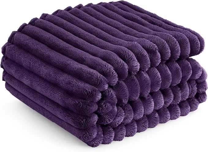 Bedsure GentleSoft Purple Fleece Blanket for - Cozy Soft Blankets for Women, Cute Small Throws for Girls, 50x60 Inches