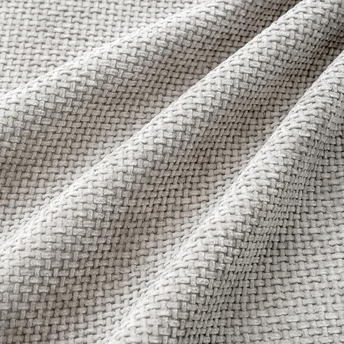 MIULEE Pack of 4 Throw Pillow Covers 18x18 Inch Light Gray Soft Decorative Chenille Pillow Covers Farmhouse Accent Cushion Covers for Boho Home Decor Bedroom Living Room
