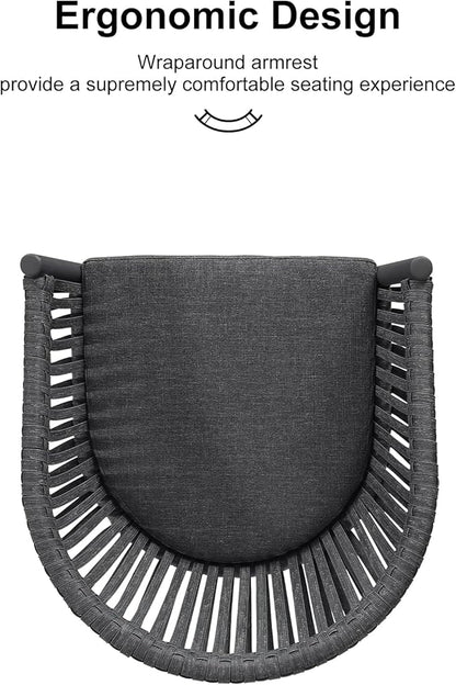 PURPLE LEAF 9 Pieces Outdoor Dining Set with Patio Aluminium Dining Table and Wicker Rattan Chairs Modern Furniture Cushions Sets for Backyard Indoor Decor Kitchen Grey