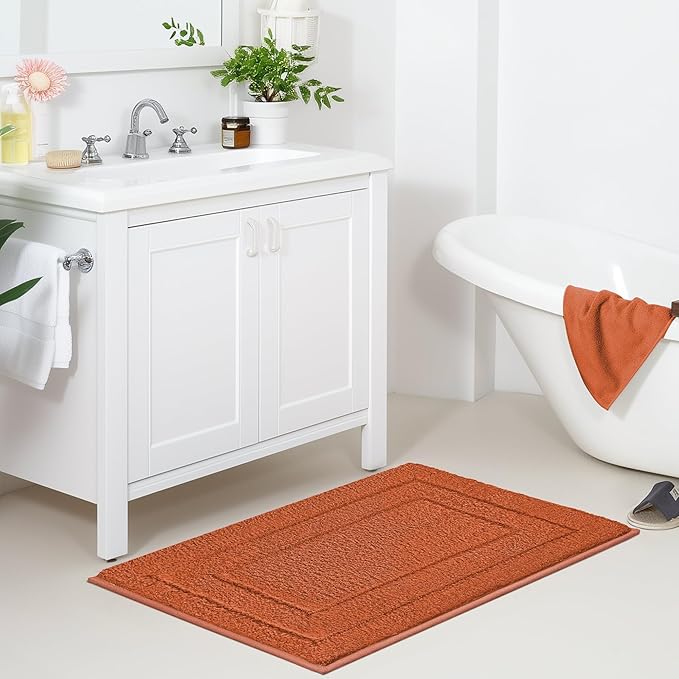 GRANNY SAYS Bathroom Rug Mat, Bath Mats for Bathroom Non-Slip, 24" x 36", Super Soft and Water Absorbent, Microfiber Bath Rugs, Machine Wash Dry, Large Bath Rugs for Floor, Terracotta
