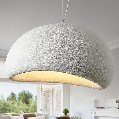 27.6in Large Wabi Sabi Pendant Lights Kitchen Island Lighting Fixture Ceiling Mount White Modern Japanese Lamp Japandi Chandelier for Dining Living Room Bedroom Restaurant Hanging Lamp
