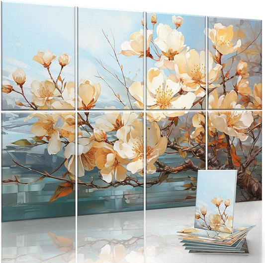 8 Pack Art Acoustic Panels 48x32 Inches Sound Absorbing Panels Acoustic Treatment for Studios, Offices, Theaters, Adhesive Included