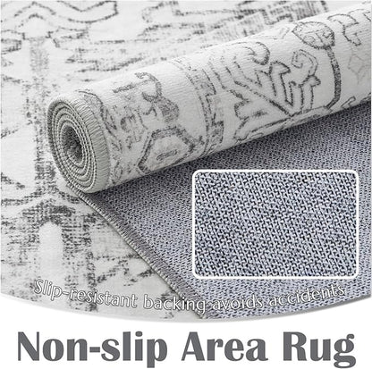 jinchan Bohemian Runner Rugs 3x10 Set of 2 Washable Non-Slip, Grey