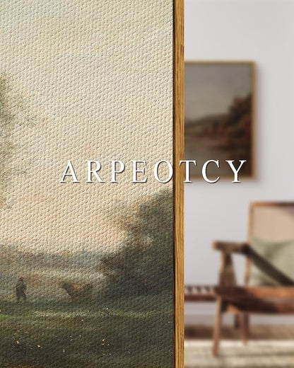 ARPEOTCY Vintage Framed Rustic Wall Art Decor, Bedroom Living Room Country Scenery Paintings Wall Decor, Large Canvas Prints Art, Kitchen Farmhouse Retro Home Decorations, 24x36 Inch