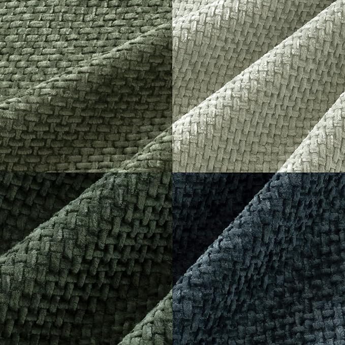 MIULEE Pack of 4 Throw Pillow Covers 20x20 Inch Green Forest Soft Decorative Chenille Pillow Covers Farmhouse Accent Cushion Covers for Boho Home Decor Spring Bedroom Living Room