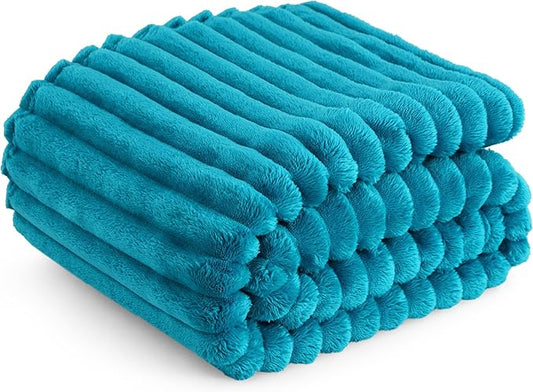 Bedsure GentleSoft Teal Fleece Blanket for - Cozy Soft Blankets for Women, Cute Small Throws for Girls, 50x60 Inches