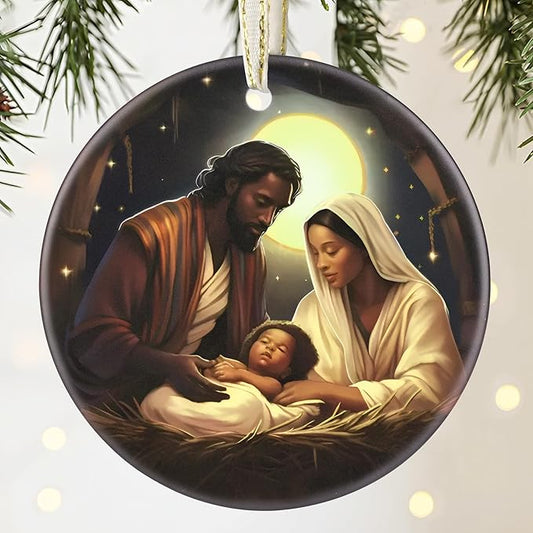 Nativity Christian Ornament - Religious Gift Idea for Christmas Tree
