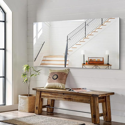 KOCUUY Large Frameless Mirror, 60x30 Inch Rectangle Bathroom Vanity Mirror for Over Sink, Upgraded Shatterproof Unframed Design for Bedroom, Living Room, Entryway