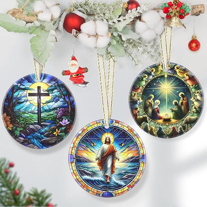 Jesus Christmas Ornament, Religious Tree Decoration, Christian Gift Idea, God-themed Holiday Decor