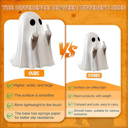 Big Halloween Ghost Figurine - Ghost 4.5 inch Cute Ghost, Funny Resin Statue Halloween Decorations Indoor