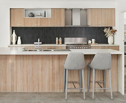 SMART TILES Peel and Stick Backsplash - 5 Sheets of 11.43" x 9" - 3D Adhesive Peel and Stick Tile Backsplash for Kitchen, Bathroom, Wall Tile