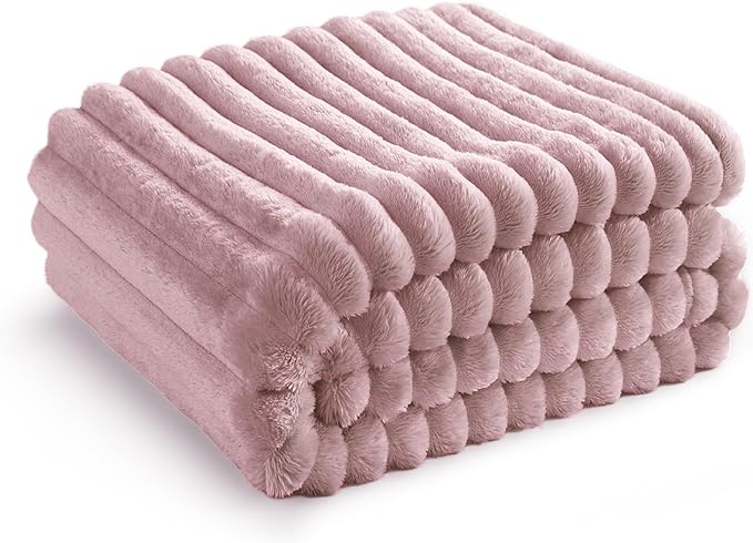 Bedsure GentleSoft Pink Twin XL Blanket for Bed - Cozy Soft Blankets for Women, Cute Small Fleece Throws for Girls, Birthday Gifts for Women Decor Gifts for Mom, 66x90 Inches