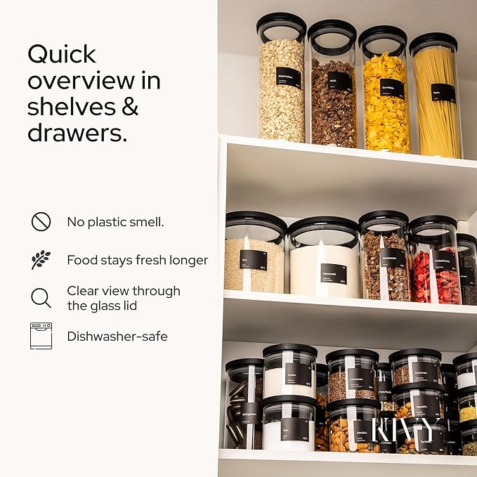 KIVY Glass Jars (17oz * 4)