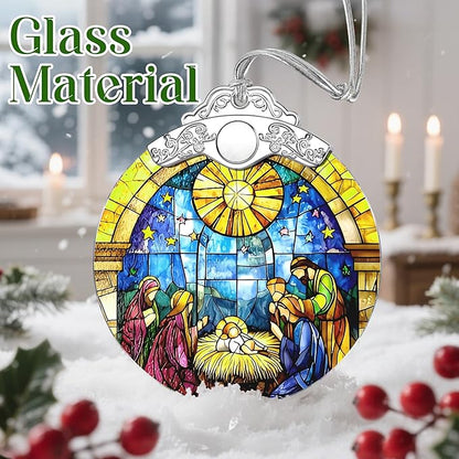 Christmas Ornament, Christmas Tree Decor, Christian Ornament, Nativity Scene, Religious Home Decor, Christian Gifts, Religious Gifts, Gift Exchange, Gift Idea - Pattern F