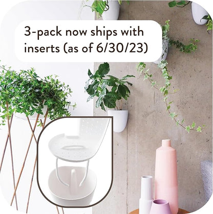 PlantPod Luxe Self-Watering Wall Planters (Set of 3) - Easy to Water and Install - Lightweight - Design Your Own Vertical Garden - Wall Planters for Indoor Plants