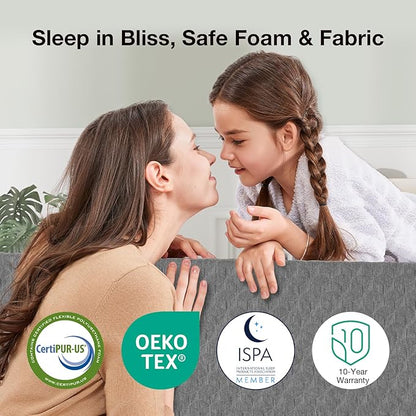 Novilla Twin XL Mattress 5 Inch, XL Twin Memory Foam Mattress in a Box with Airflow Wave-Cut & Pressure-Relieving Foam for Cool Touch & Contour Support Mattresses Twin XL Size