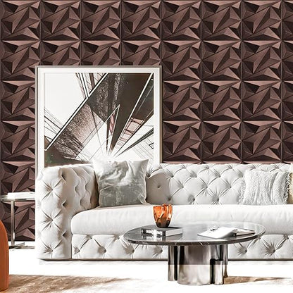 Art3dwallpanels Antique Copper 33 Pack 3D Wall Panels for Interior Decor, PVC Textured Wall Panels 12''x12'' Cover 32.Sq.Ft.Antique Copper