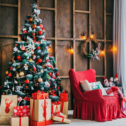 STOBOK Christmas Tree Bell Ornaments Xmas Bell Hollow Reindeer Hanging Decorations Wall Fireplace Window Hanging Christmas Party Supplies 6pcs (Silver)