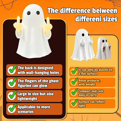 Halloween Ghost Figurine -7.5in Wall-Mounted Ghost Decorations, Cute Ghost Statue for Home, Desk, Party Porch Decor & Wall Decorations for Halloween
