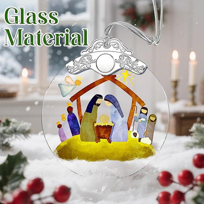 Nativity Ornament | Nativity Scene | Christmas Ornament | Christmas Decoration | Holiday Decor | Religious Gifts | Christian Gifts | Gift Exchange | Gift Idea - Pattern B