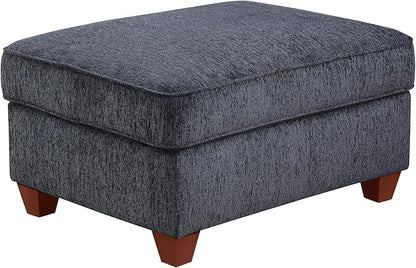 Sectional Sofa L Shaped Chenille Upholstered 7 Seat Sofa, Dark Gray
