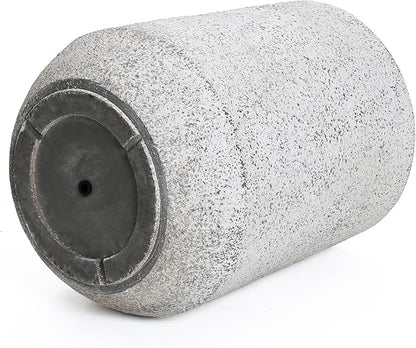 LuxenHome 16" H Round Tall Planter, Large Outdoor Indoor Plant Pot with Drainage Hole and Rubber Plug, Modern Speckled Gray Textured Tapered Flower Pot, Concrete Planter Pot for Home Garden Patio