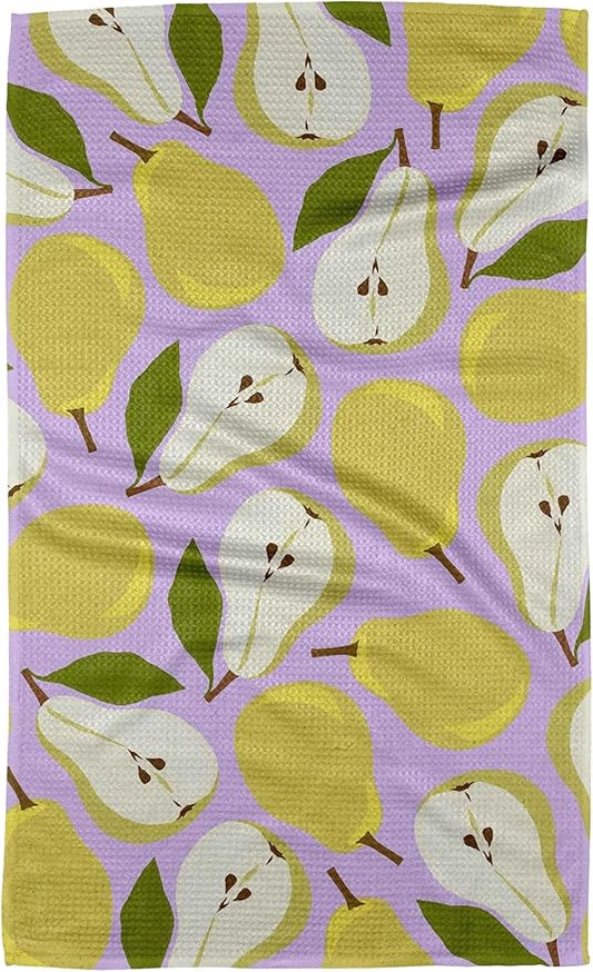 GEOMETRY Kitchen Towels Quick Dry Microfiber Premium Pear Slices 1 Pack