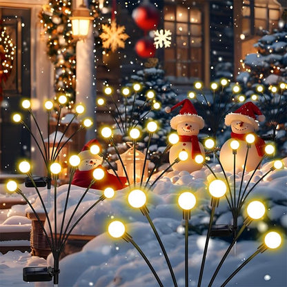 Solar Garden Lights Outdoor, 10 Pack 60 LED Solar Firefly Lights, Swaying Waterproof Garden Decor for Yard Patio Pathway Lawn Gardening Gifts