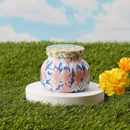 Capri Blue Scented Candles - Pattern Play Glass Jar Candles - Long Lasting Soy Wax Blend - Luxury Home Decor - Notes of Tropical Fruits & Sugared Citrus - Gifts for Women (Volcano, 8 oz)