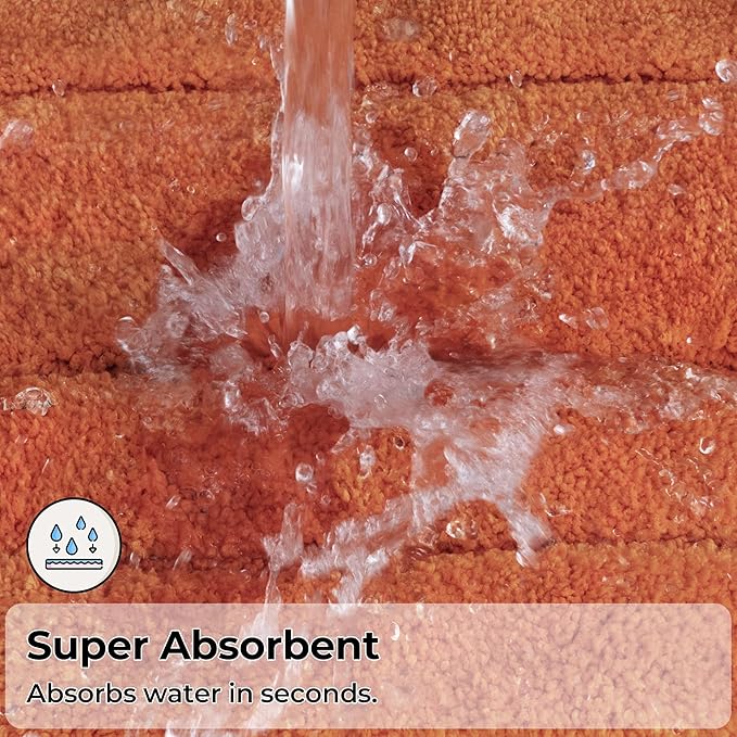 GRANNY SAYS Bathroom Rug Mat, Bath Mats for Bathroom Non-Slip, 24" x 36", Super Soft and Water Absorbent, Microfiber Bath Rugs, Machine Wash Dry, Large Bath Rugs for Floor, Terracotta