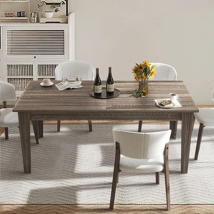 71''- 106'' Extendable Dining Room Table, Expandable Dining Table, Modern Large Table, for 6-10 Person, Dark Oak