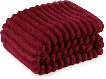 Bedsure GentleSoft Deep Red Twin Blanket for Bed - Cozy Soft Blankets for Women, Cute Large Throws for Girls, 66x90 Inches
