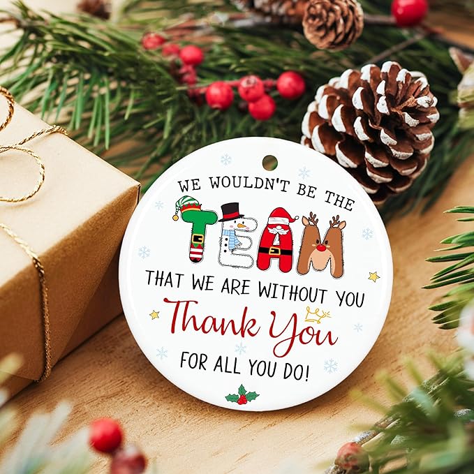 ZAGKOO Best Boss Ever Christmas Ornament 2025 - Appreciation Gifts for Boss Lady, Managers, Leaders - Thank You Gifts for Women, Bosses, Team, Coworkers - Holiday Ceramic Tree Xmas Decoration