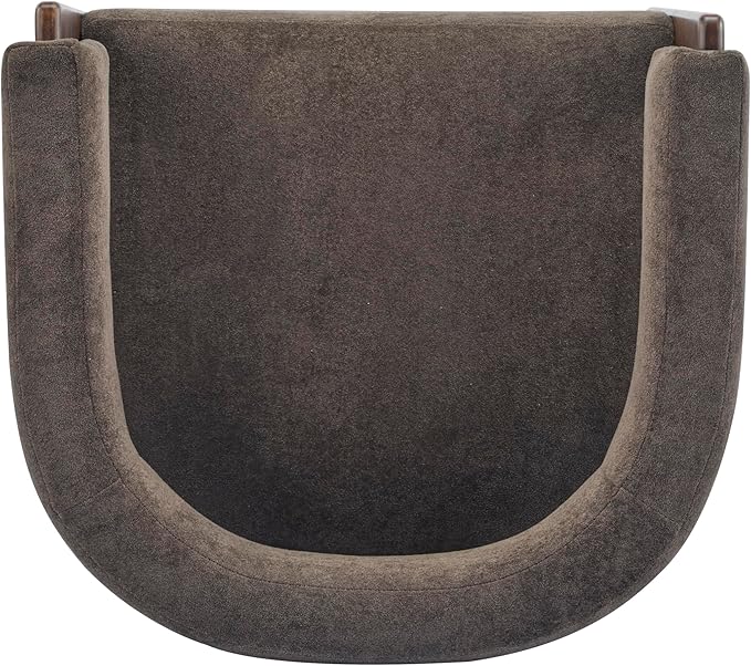 Christopher Knight Home Nettie Modern Accent Chair for Living Room, Velvet Fabric Single Lounge Sofa Chair with Wooden Frame, Comfy Reading Chair for Bedroom, Lounge Armchair with Cushion, Dark Brown