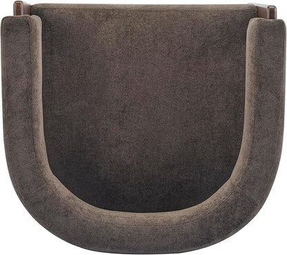 Christopher Knight Home Nettie Modern Accent Chair for Living Room, Velvet Fabric Single Lounge Sofa Chair with Wooden Frame, Comfy Reading Chair for Bedroom, Lounge Armchair with Cushion, Dark Brown