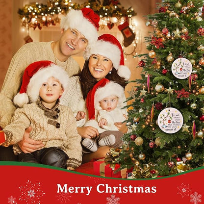 Christmas Tree Ornaments, Funny Christmas Ornaments 2025, Ceramic Christmas Tree Ornaments for Family Friends, Cute Holiday Hanging Decor, Sentimental Xmas Gift Keepsake