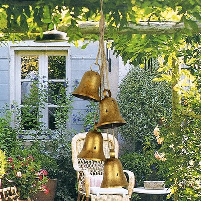 Styleonme Decorative Bells, Christmas Decor Bells, Huangma Hanging Rope Metal Decorative Bull Bell, Classic Bell-Shaped Bell, Vintage Handmade Rustic Lucky Christmas Cow Bells