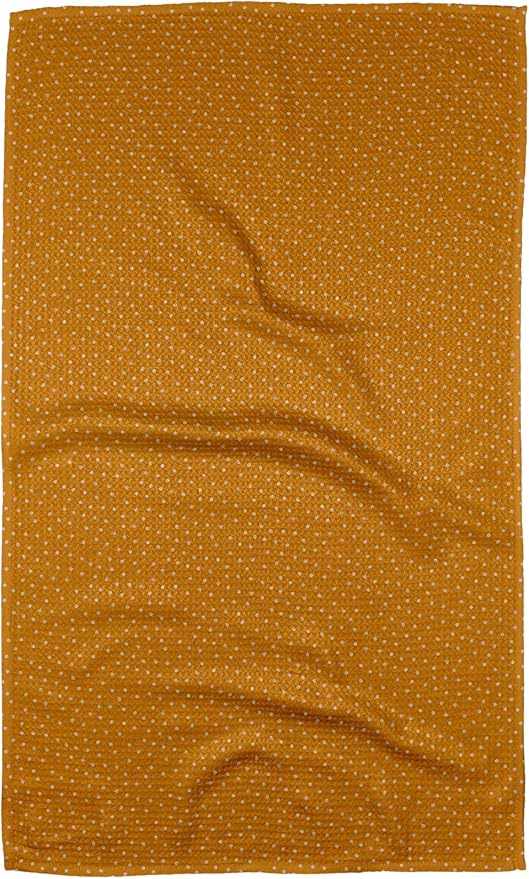 GEOMETRY Fall Kitchen Towels Quick Dry Microfiber Dish Towels Premium Waffle Spotty Pumpkin 18x30