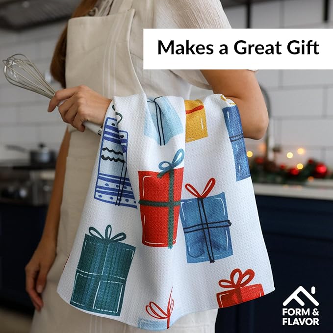 Christmas Dish Towels Set Holiday Kitchen Towels Tea Towels Decorative Hand Towels