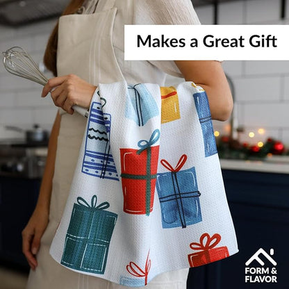 Christmas Dish Towels Set Holiday Kitchen Towels Tea Towels Decorative Hand Towels