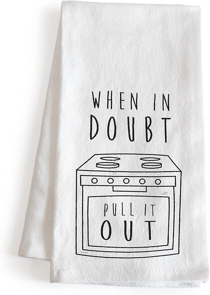 When In Doubt Pull It Out Funny Kitchen Towels 18x24 Inch Dish Towels