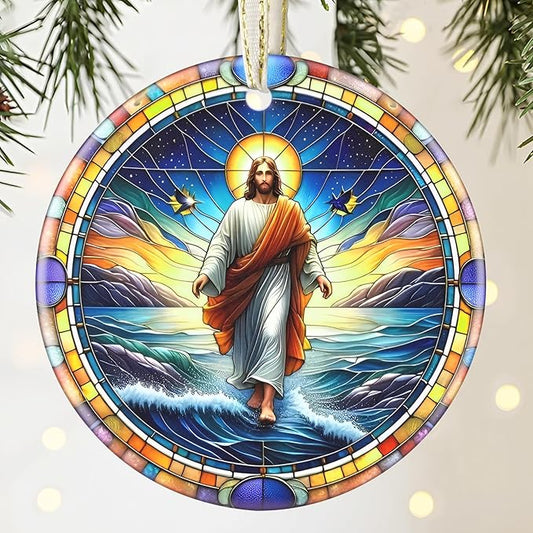 Jesus Christmas Ornament, Religious Tree Decoration, Christian Gift Idea, God-themed Holiday Decor