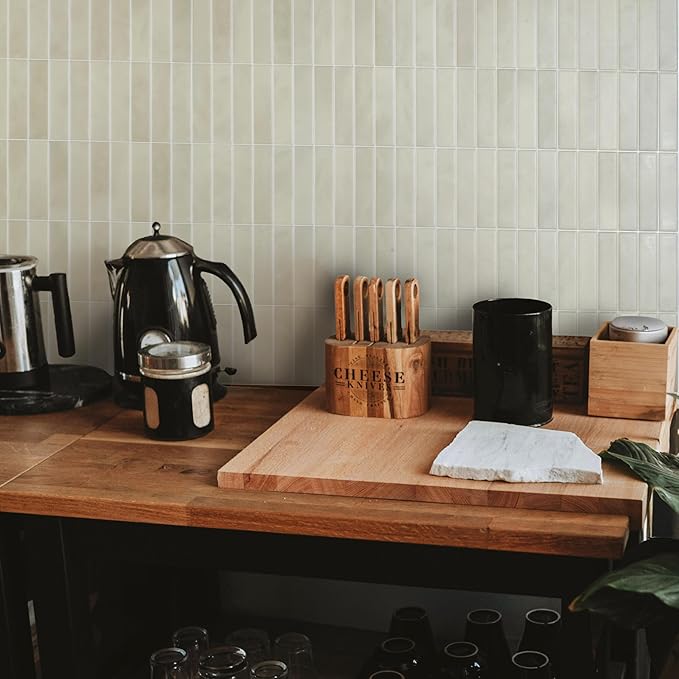 SMART TILES Peel and Stick Backsplash - 5 Sheets of 11.43" x 9" - 3D Adhesive Peel and Stick Tile Backsplash for Kitchen, Bathroom, Wall Tile