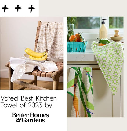 GEOMETRY Kitchen Towels Quick Dry Microfiber Premium Towel Daisy Delight 1 Pack