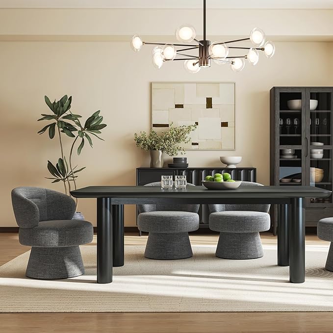 360° Swivel Accent Chairs Set of 2, Modern Chenille Upholstered Boucle Dining Chair with Back, Vanity Chair Accent Armchair Side Chairs for Dining/Living Room, Bedroom, Gray