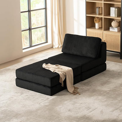 Boneless Couch Cloud Modular Sectional Couches for Living Room, Modern Oversize Sofa with Deep Seat, Modular Sectional Sofa with Ottoman, No Assembly Required