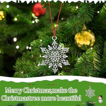 Zhengmy 8 Pieces Christmas Ornaments 2025 Solid Pewter Christmas Tree Ornament Metal Gnomes Santa Angel Snowman Hanging Craft Xmas Gifts with Red Bags(Cute)