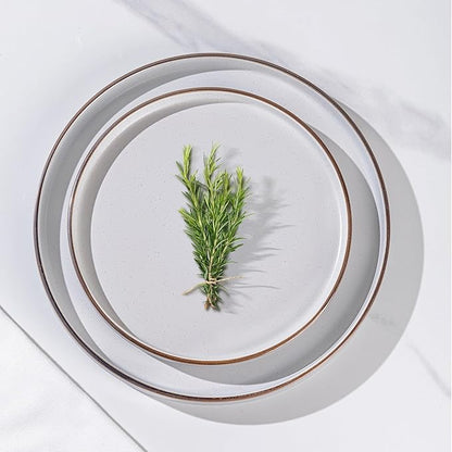 AmorArc Dinnerware Sets of 4, 12 Piece Plates and Bowls Set, Chip and Crack Resistant, Dishwasher & Microwave Safe Ceramic Dishes Set